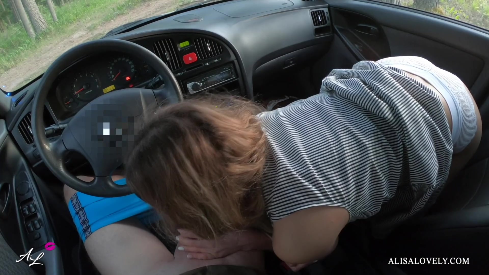 Young Teen Couple Outdoor Fucking in Car at Sunset – Public Sex
