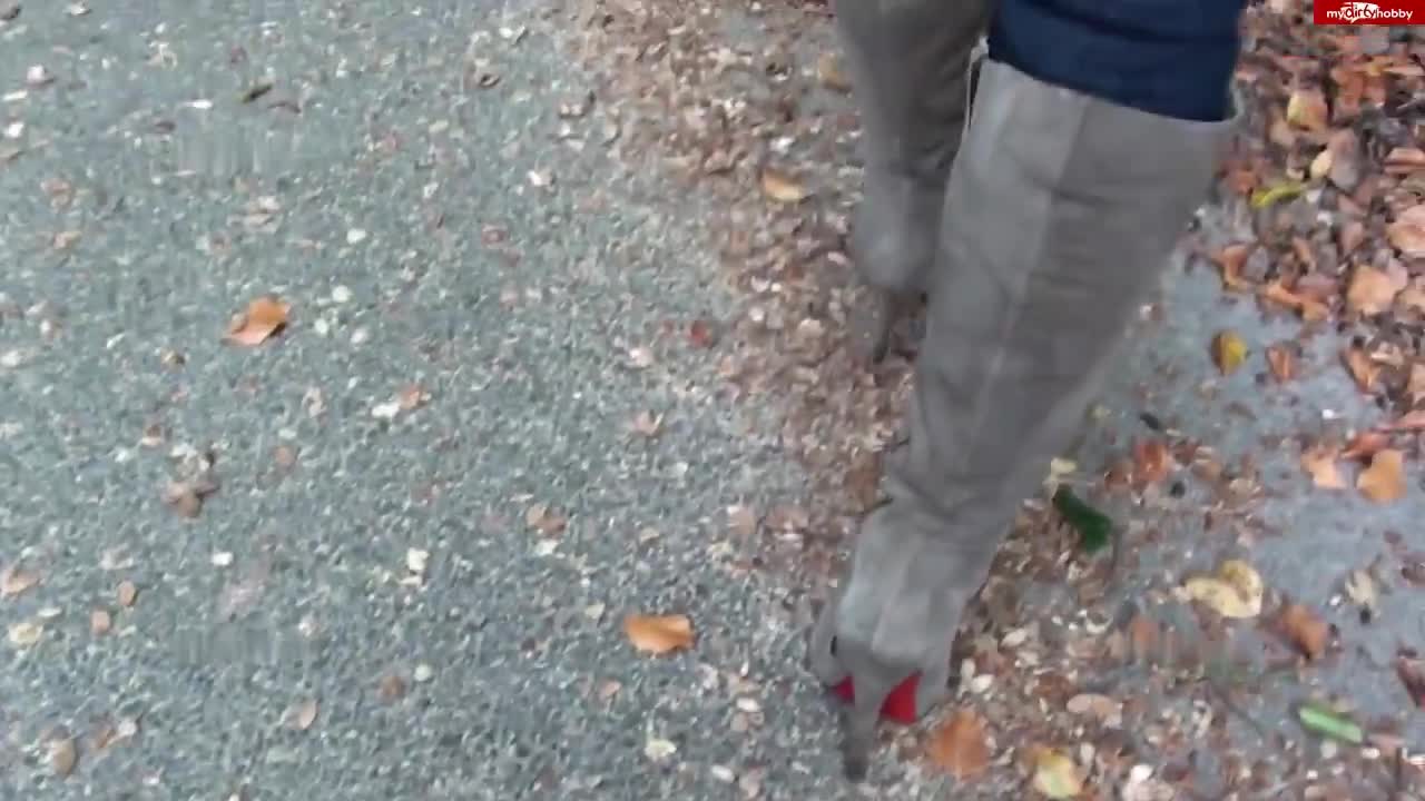 julieskyhigh – julie walking in suede gio hel boots in forest…part 1