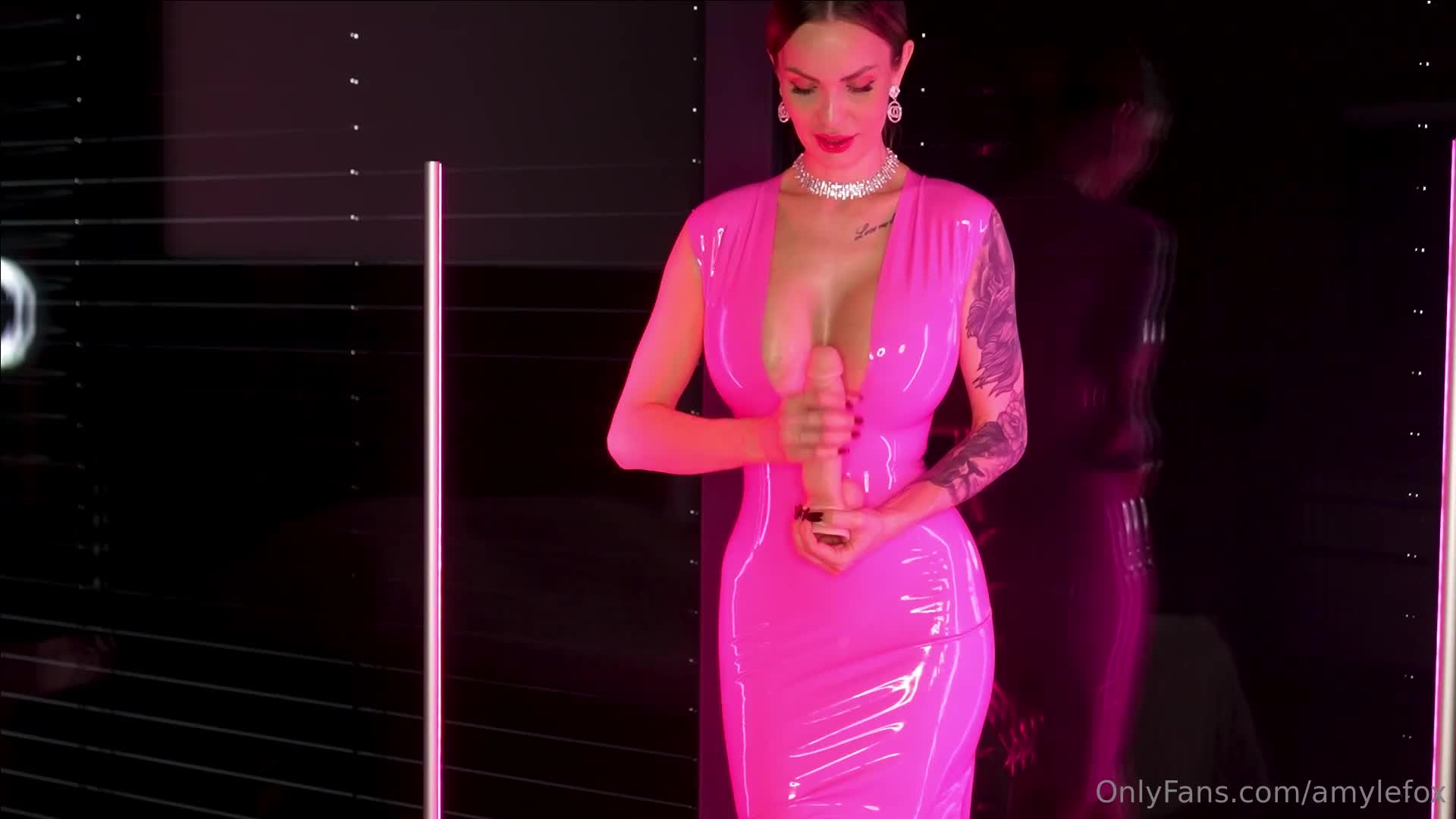 AmyStarr – Most Intensive JOI ever in Pink Latex Dress